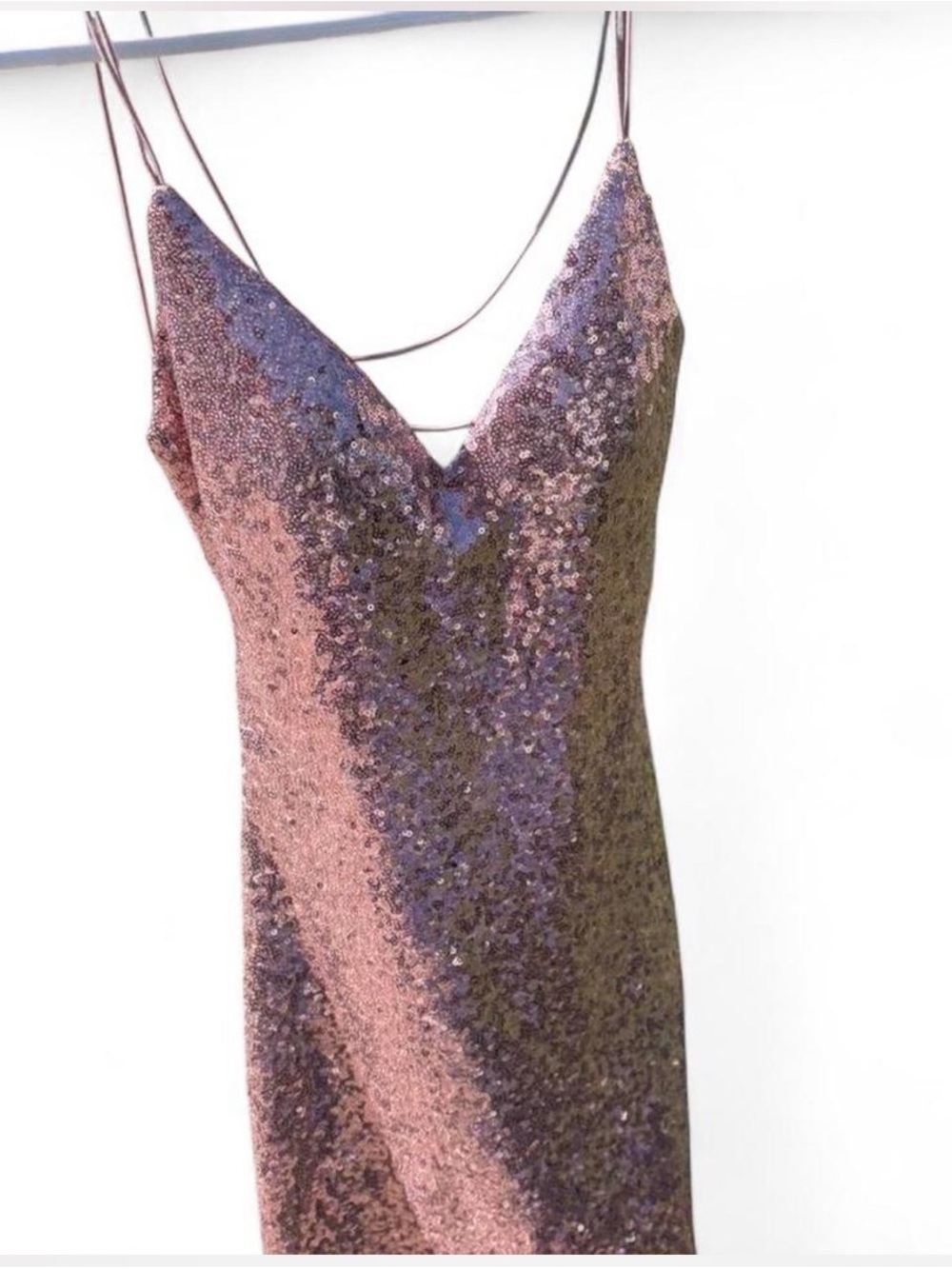 Sequin Slip Dress in Pink